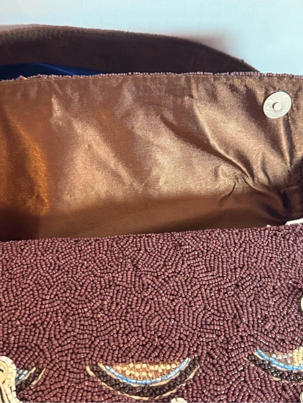 Viral Beaded 3 Dog Motif Shoulder Bag - Brown